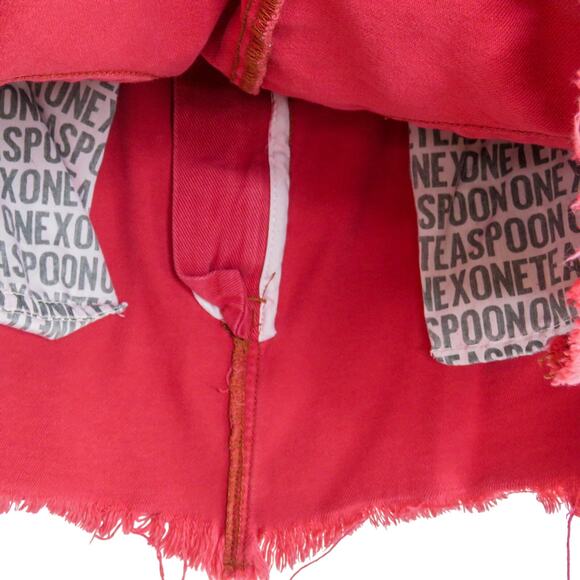 Revolve One Teaspoon Vanguard High Waist Denim Skirt in Red Envy 28 Jean Skirt - Picture 8 of 11